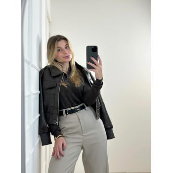 Blusa Modal Polo Marrom Café