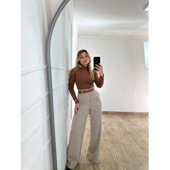 Body Poliamida Gola Marrom