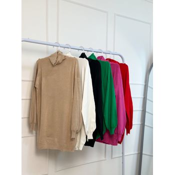 Blusa Modal Alongada Off White