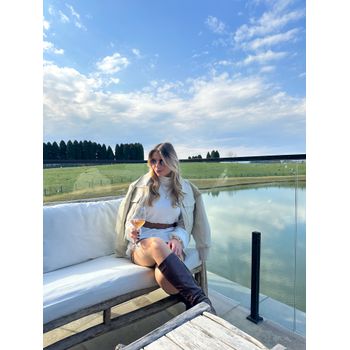 Blusa Modal Alongada Off White