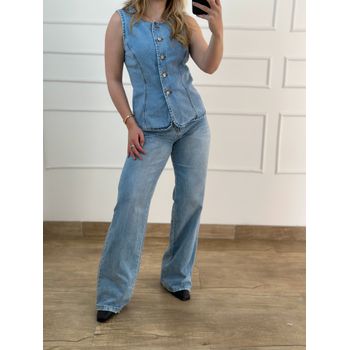 Calça jeans Wide Leg Clara