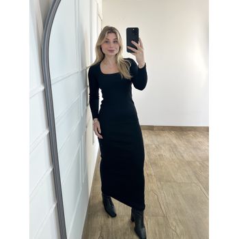 Vestido Longo Ribana Preto