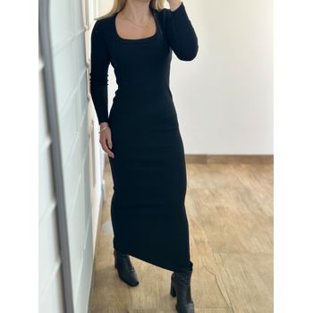 Vestido Longo Ribana Preto