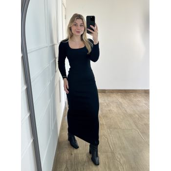 Vestido Longo Ribana Preto