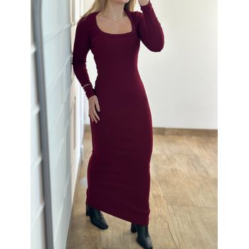 Vestido Longo Ribana Vinho