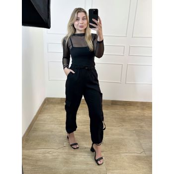 Calça Cargo Preta