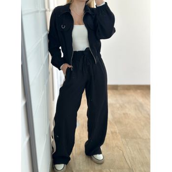 Conjunto Calça e Casaco Preto