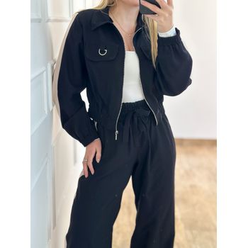 Conjunto Calça e Casaco Preto