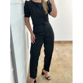 Conjunto Alfaiataria Calça e Blusa Preto