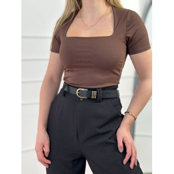 Blusa Liza Marrom Café