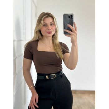 Blusa Liza Marrom Café