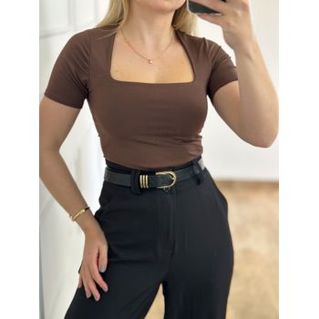 Blusa Liza Marrom Café