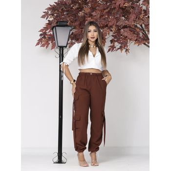Calça Cargo Marrom