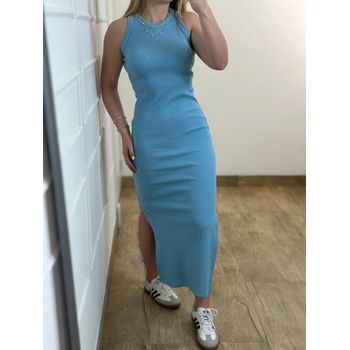 Vestido Ribana Regata Longo Azul