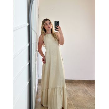 Vestido Linho Cru