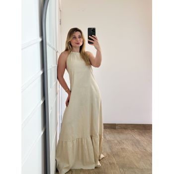 Vestido Linho Cru