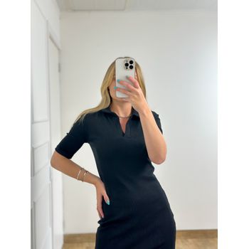Vestido Ribana Polo Preto