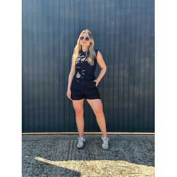 Conjunto Short e Colete Preto
