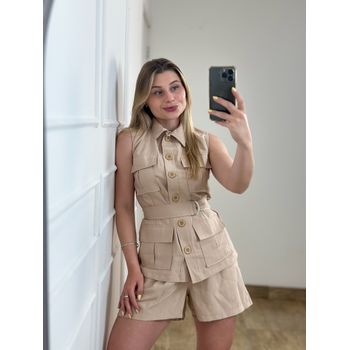 Conjunto Short e Colete Nude