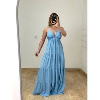 Vestido Longo Azul