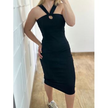 Vestido Ribana Midi Preto