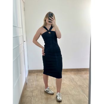 Vestido Ribana Midi Preto