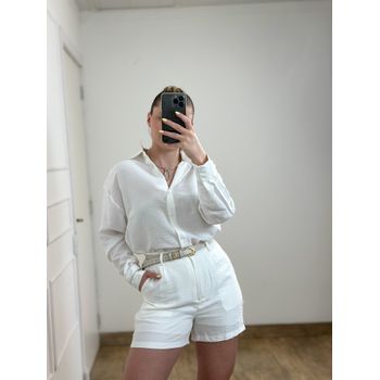 Conjunto Short e Camisa Manga Longa Off White