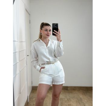 Conjunto Short e Camisa Manga Longa Off White
