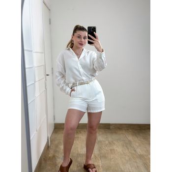 Conjunto Short e Camisa Manga Longa Off White