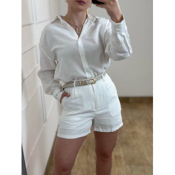 Conjunto Short e Camisa Manga Longa Off White