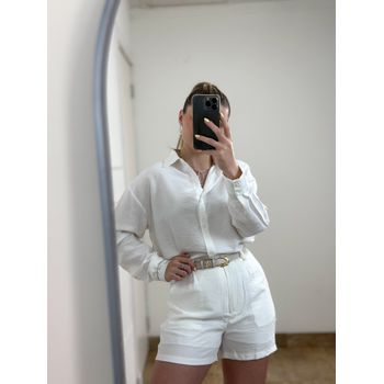Conjunto Short e Camisa Manga Longa Off White