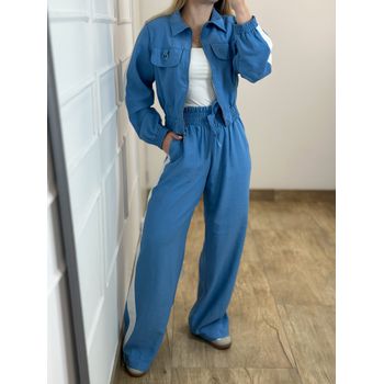 Conjunto Calça e Casaco Azul