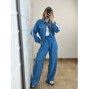 Conjunto Calça e Casaco Azul