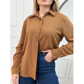 Camisa de Linho Marrom