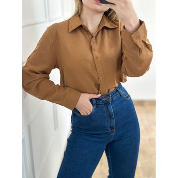 Camisa de Linho Marrom