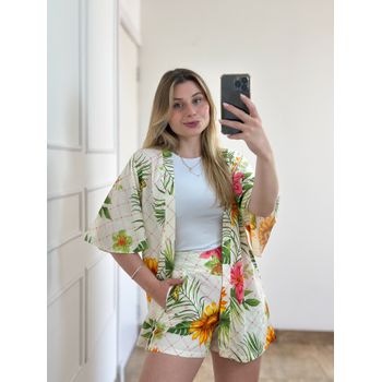 Conjunto Short e Kimono