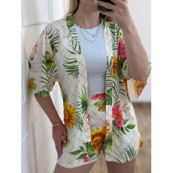 Conjunto Short e Kimono