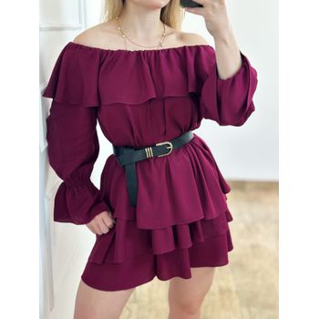 Conjunto Blusa e Short Vinho