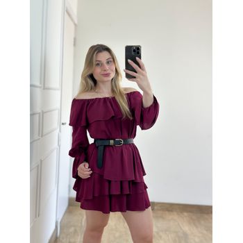 Conjunto Blusa e Short Vinho