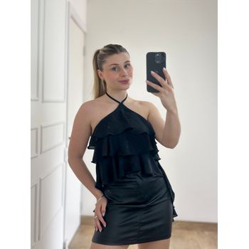 Blusa Flor Removível Preto