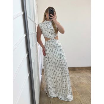 Vestido Poa Branco
