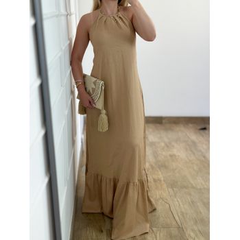 Vestido Linho Nude