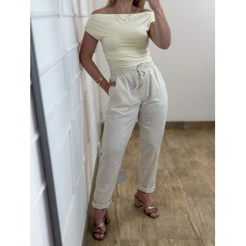Calça de Linho Cru