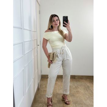 Calça de Linho Cru