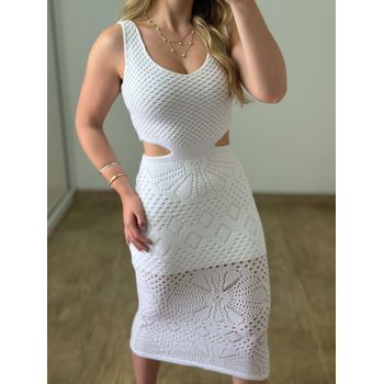 Vestido Modal Midi Off White