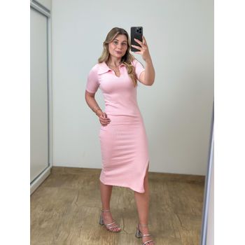 Vestido Modal Polo Rosa