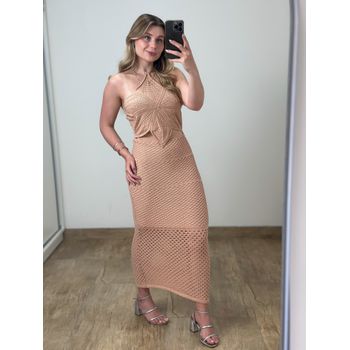 Vestido Modal Flor Nude
