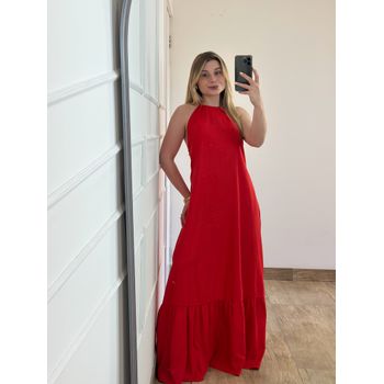 Vestido Linho Vermelho