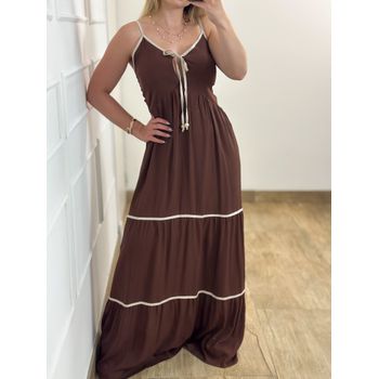 Vestido Longo Marrom