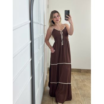 Vestido Longo Marrom
